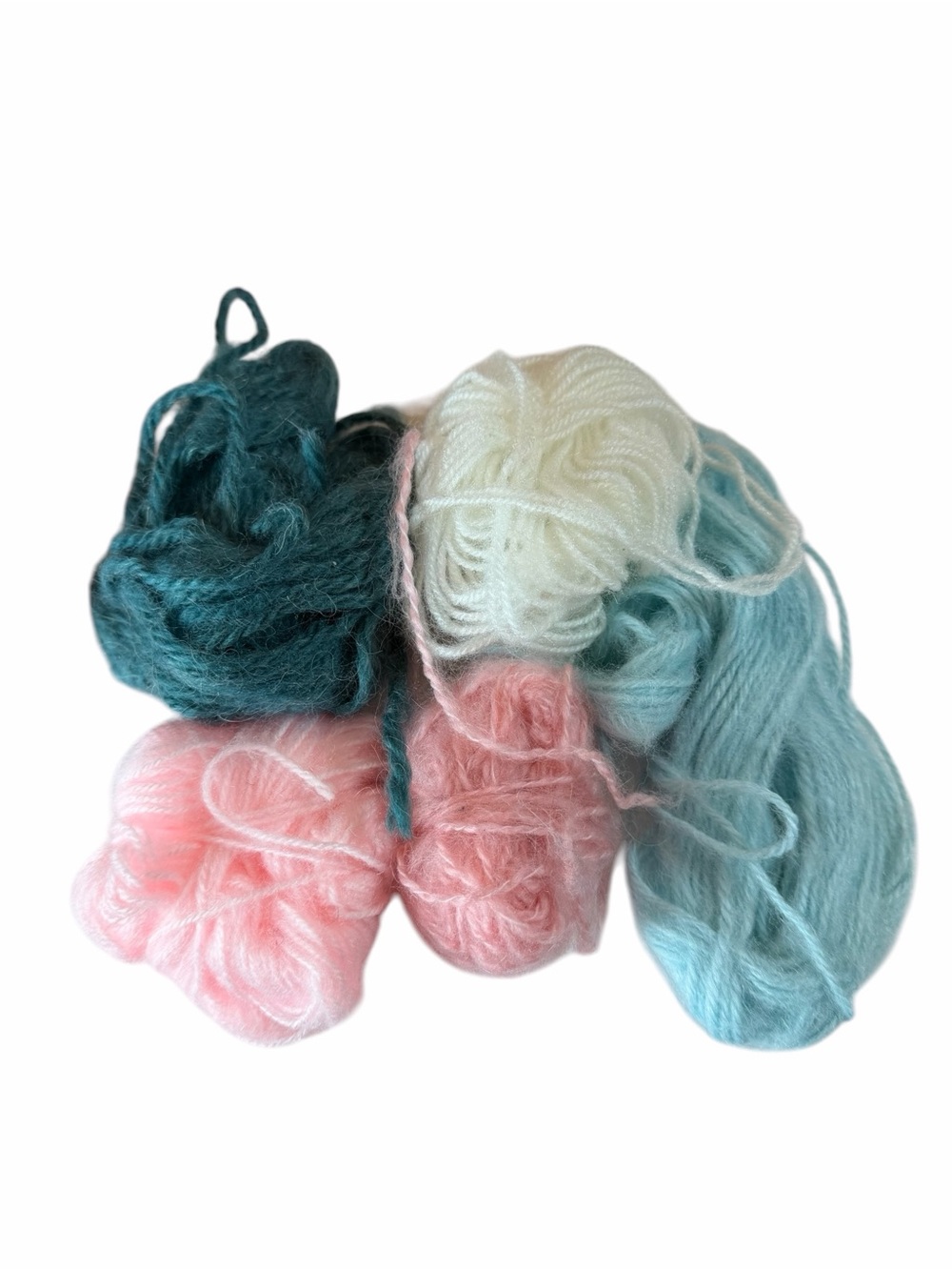 Yarn Mixed Lot Soft & Fuzzy Yarn Skeins Crafts Knit Crochet Baby Cozy Pink Blues